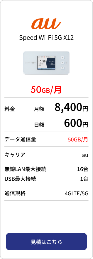 au Speed Wi-Fi 5G X12