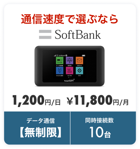 通信速度で選ぶなら SoftBank